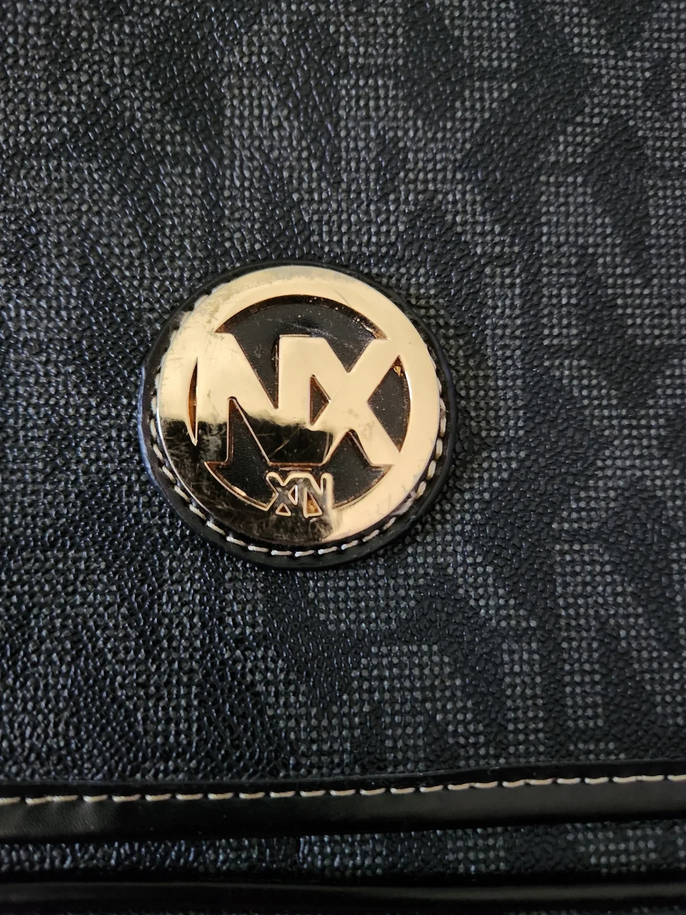 NX Black Logo Messenger Bag
